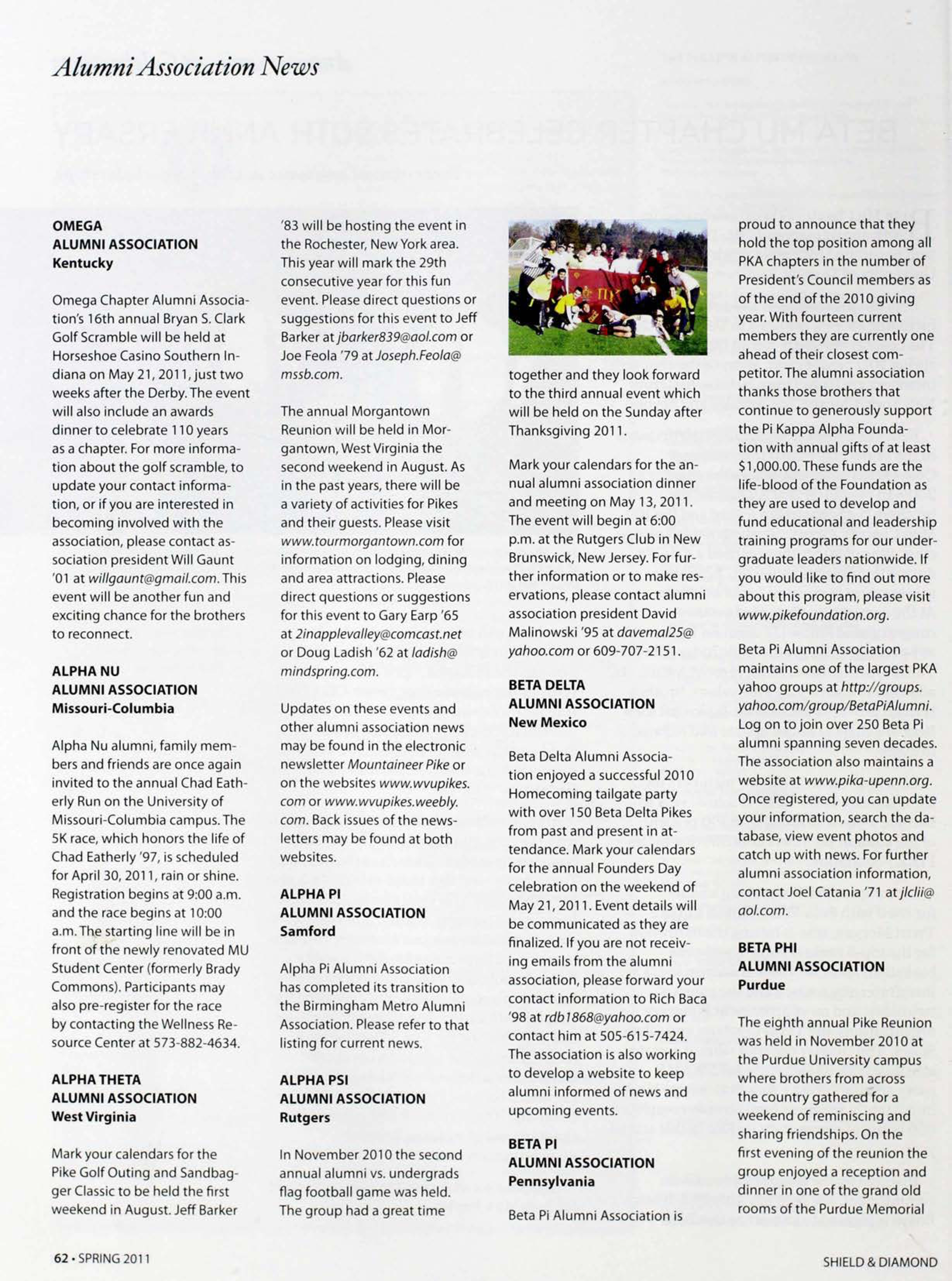 Alumni Association News, Spring 2011